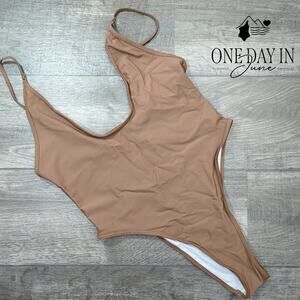 CharmLeaks High Cut Deep V Cheeky One Piece Swimsuit Size XL